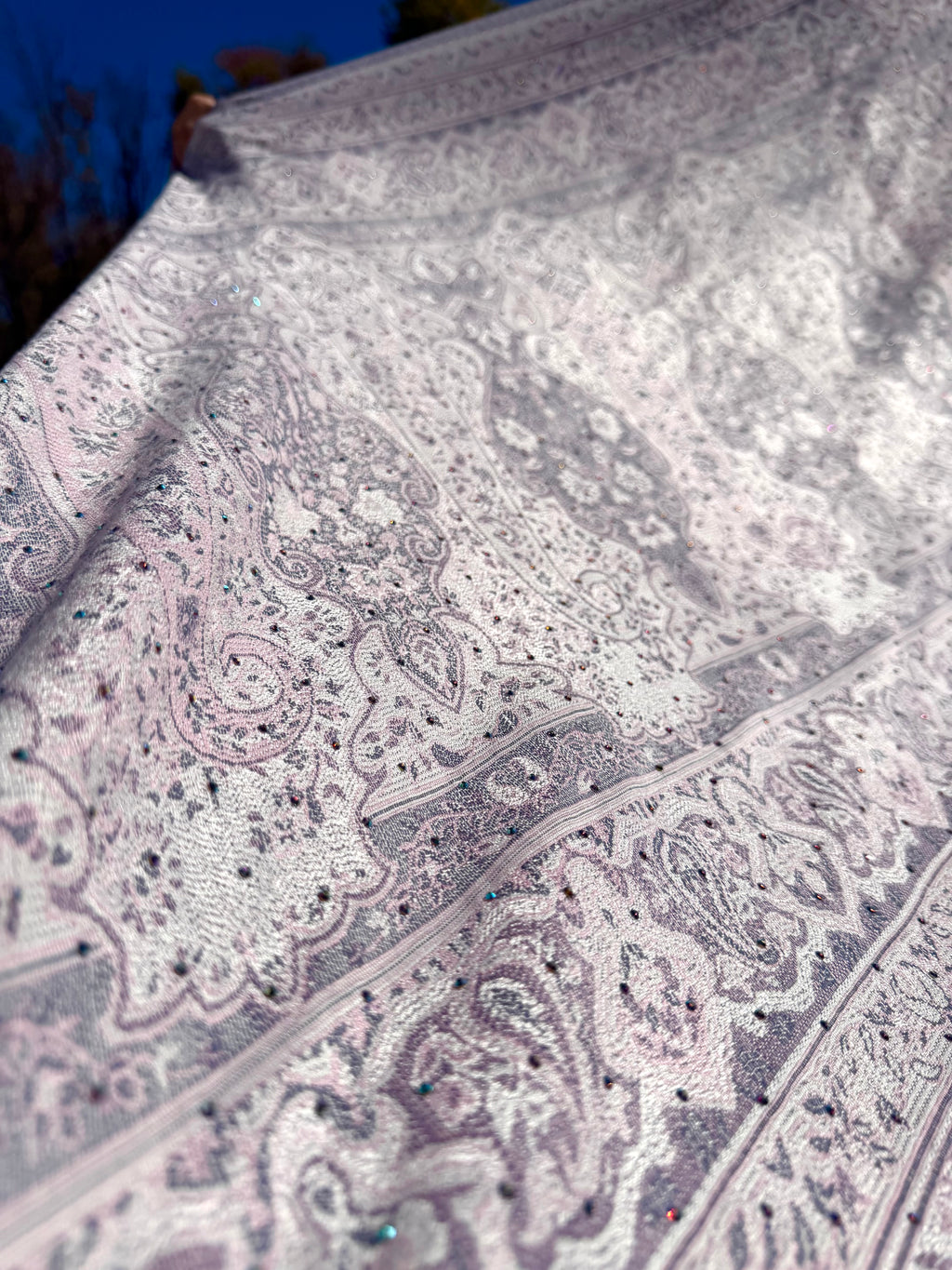 Lilac Rhinestone Pashmina