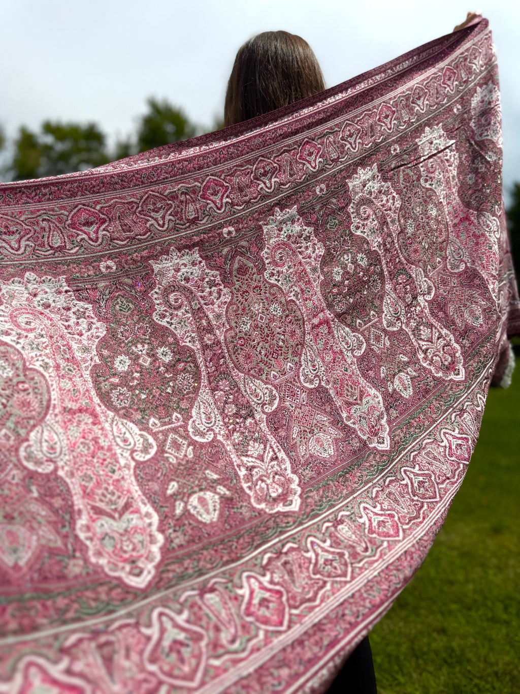 Rose Rhinestone Pashmina