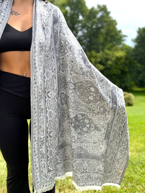 Ash Rhinestone Pashmina
