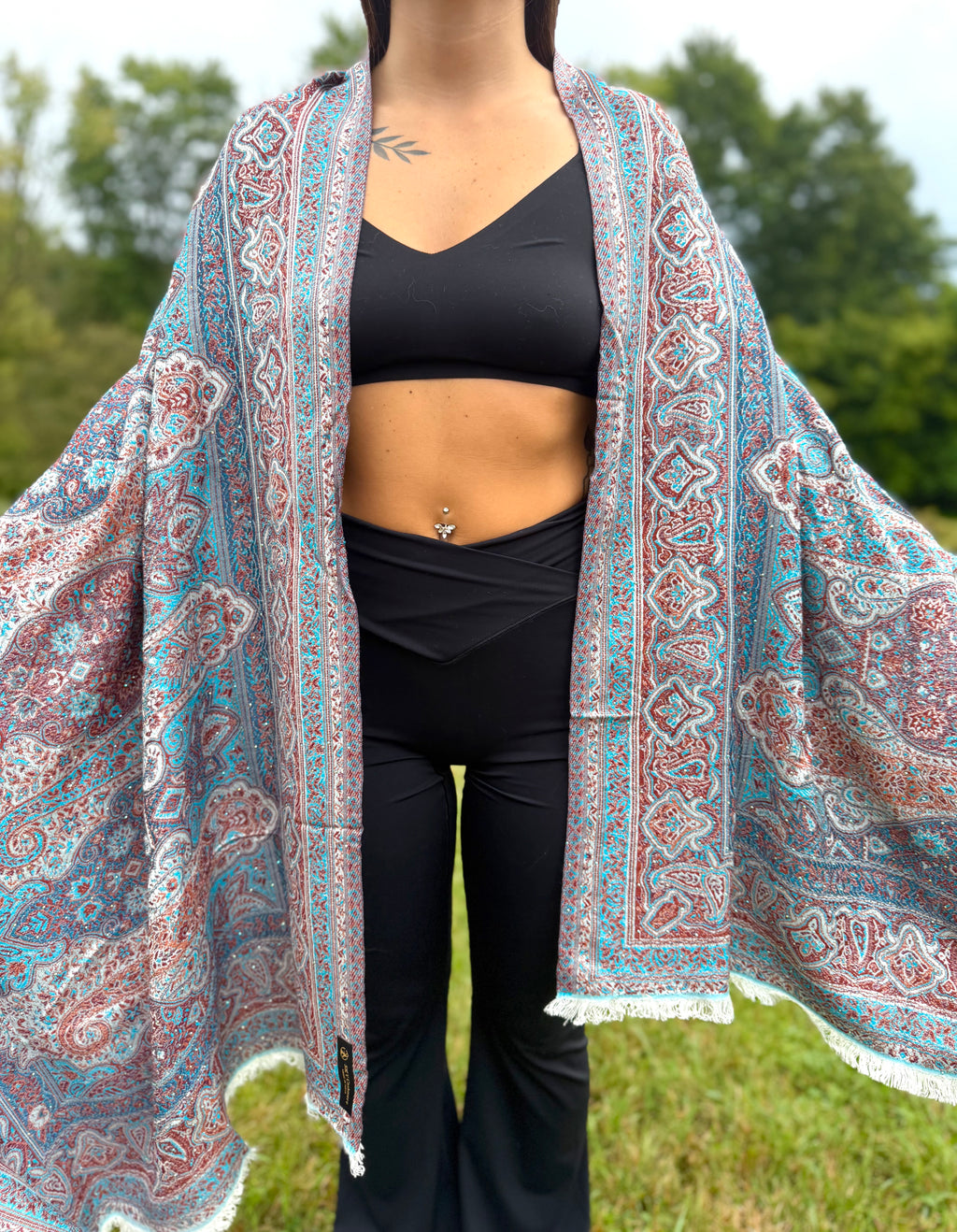 Marigold Rhinestone Pashmina