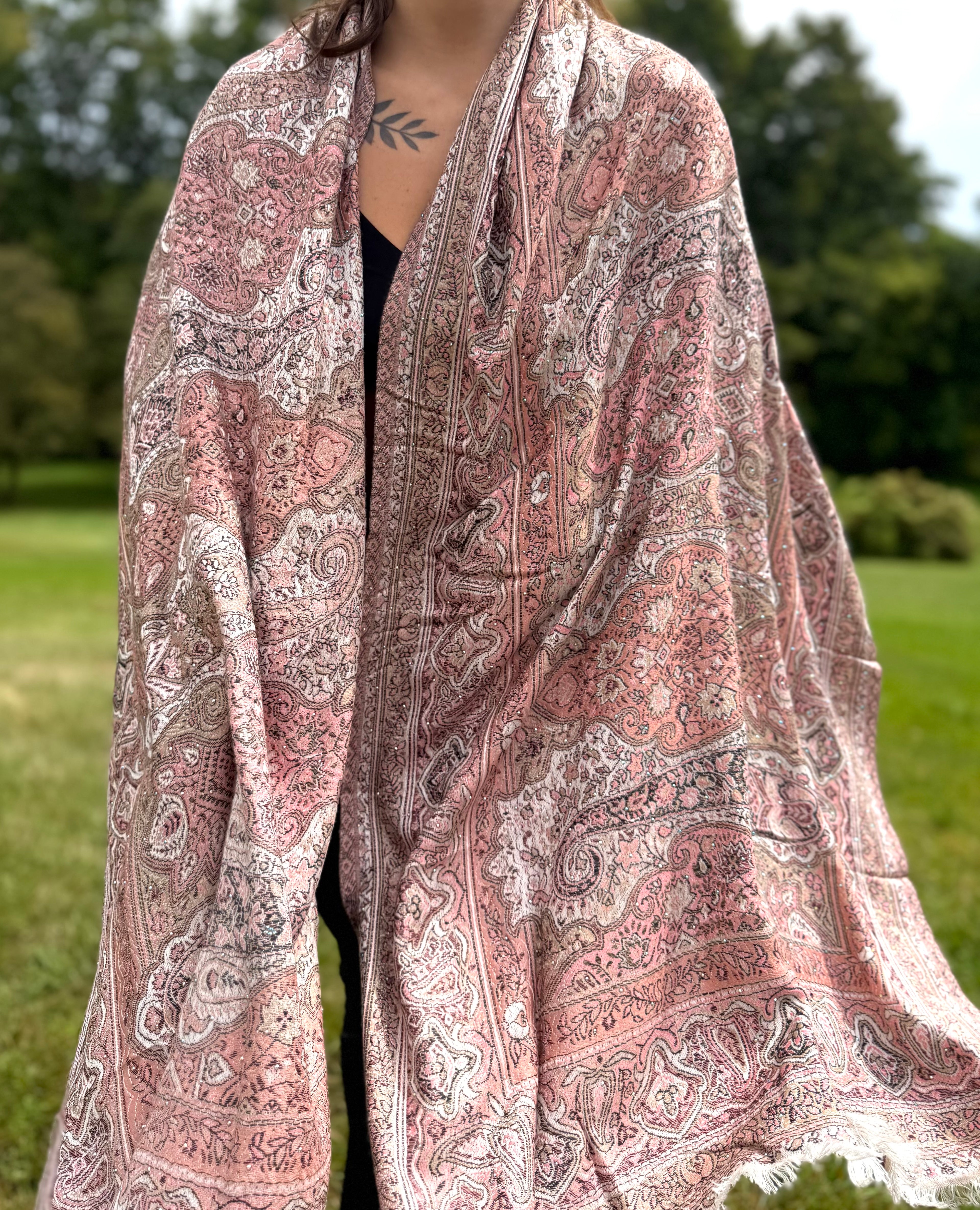 Sandy Sunset Rhinestone Pashmina