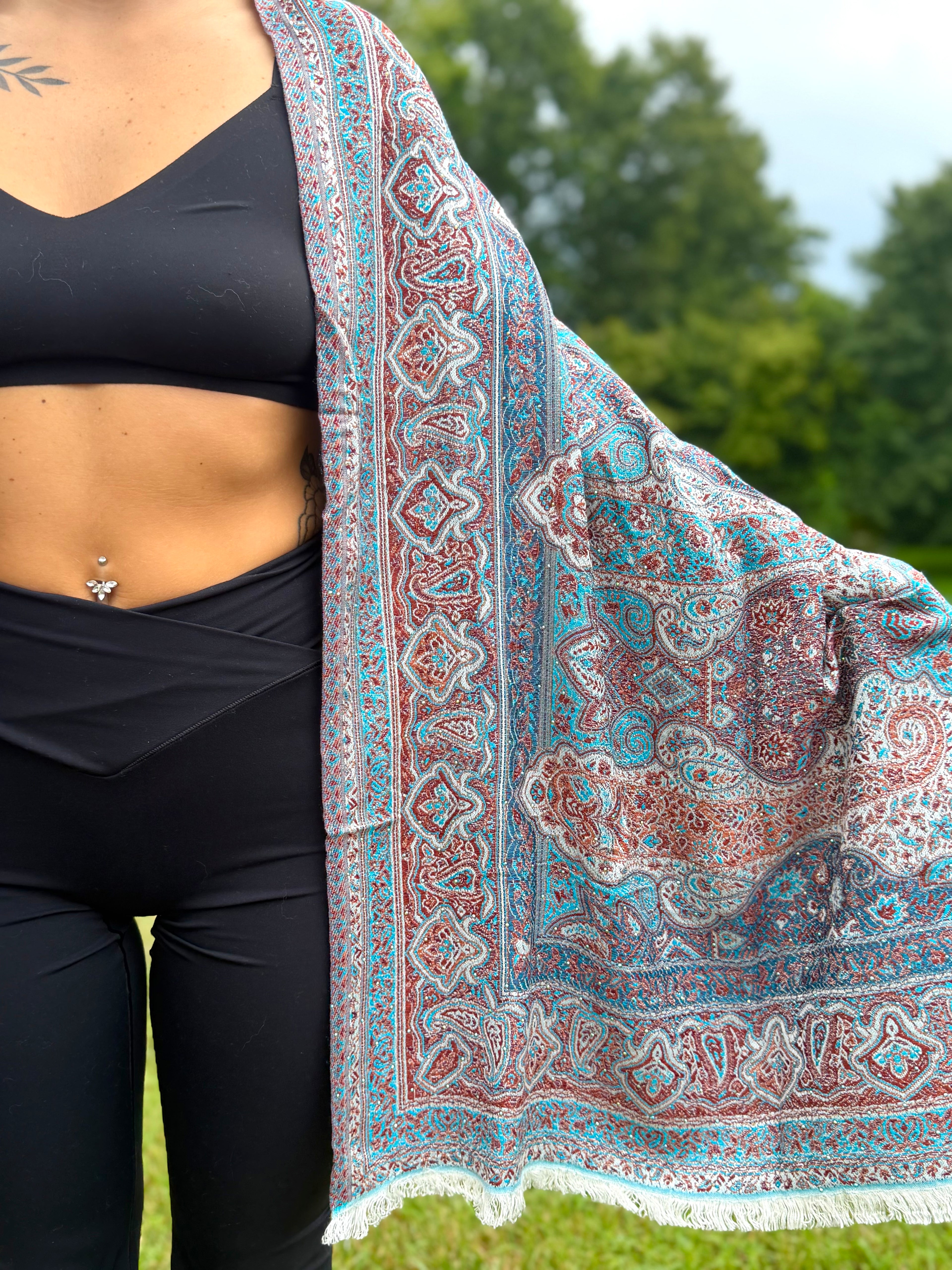 Marigold Rhinestone Pashmina