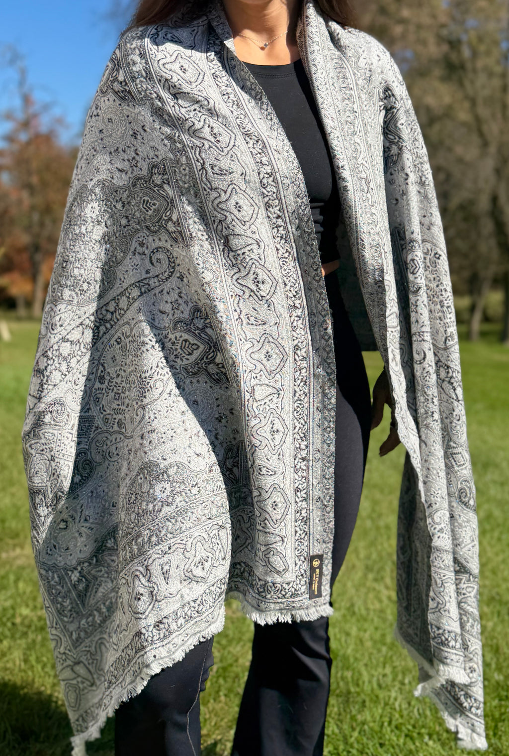 Static Rhinestone Pashmina