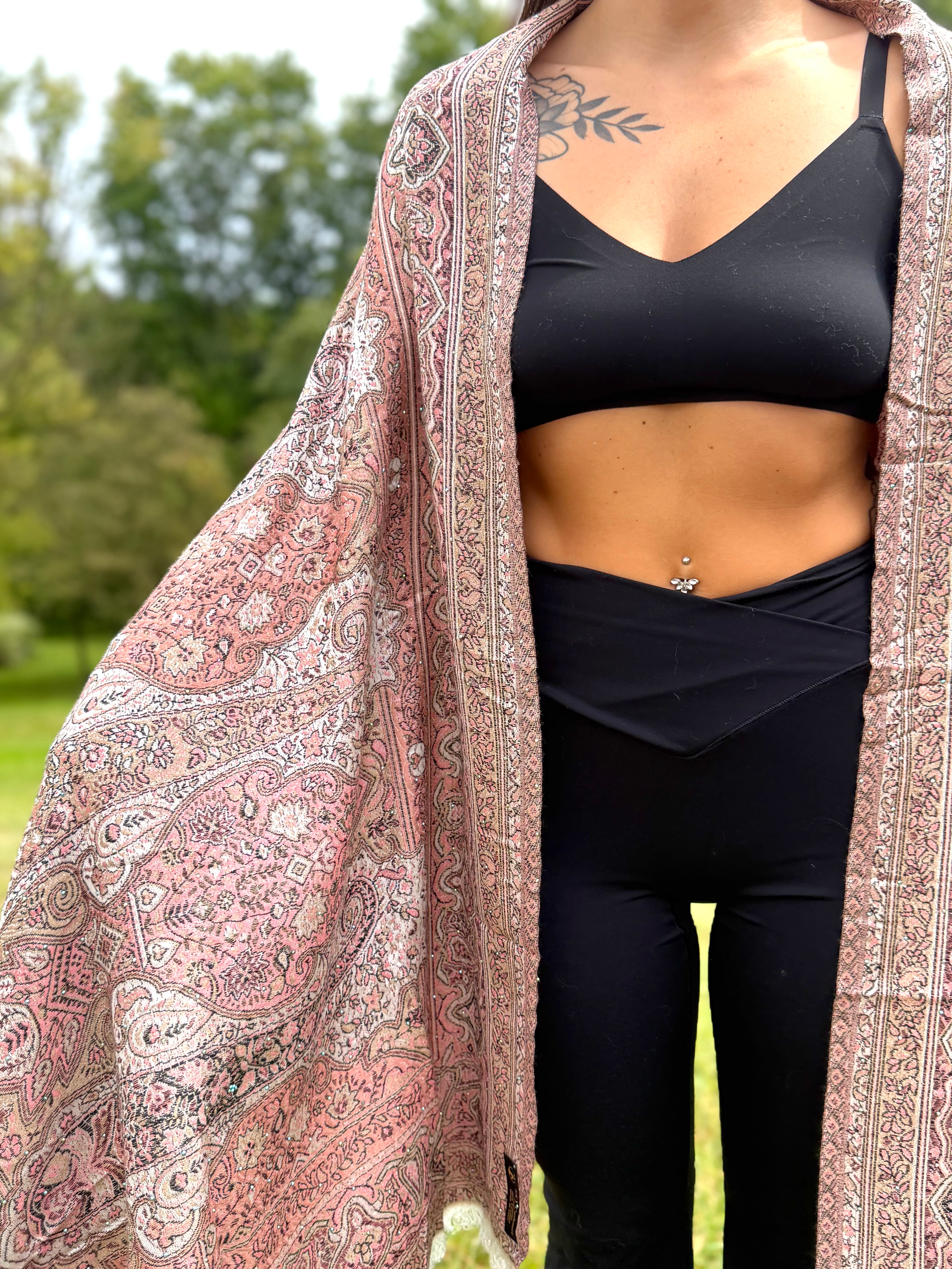 Sandy Sunset Rhinestone Pashmina
