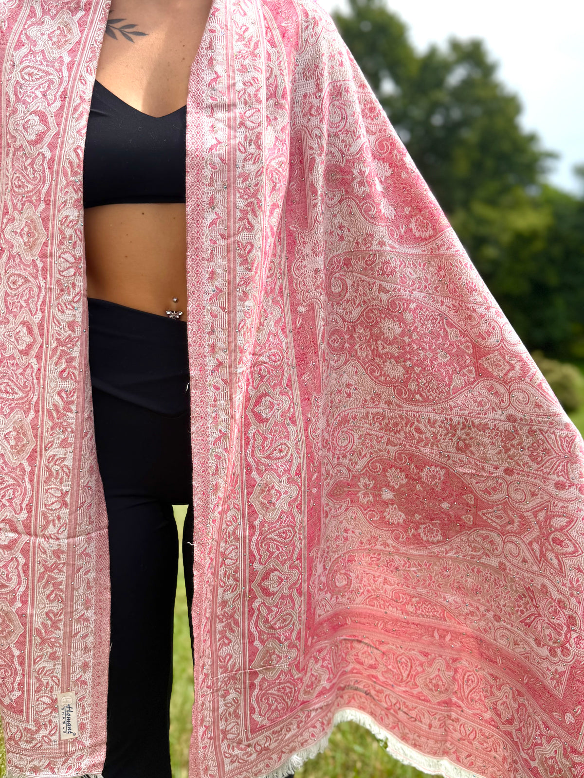 Petal Rhinestone Pashmina