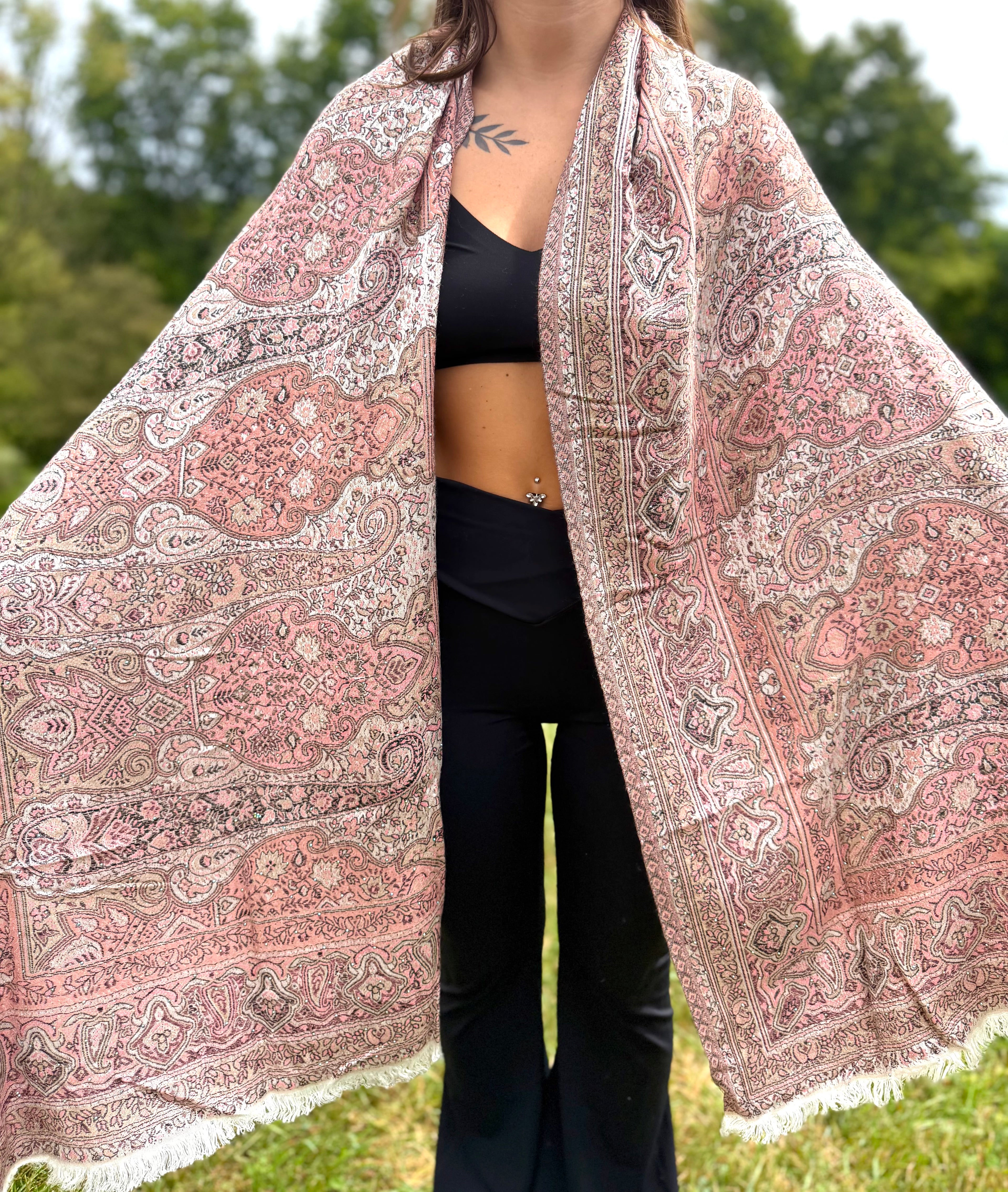 Sandy Sunset Rhinestone Pashmina