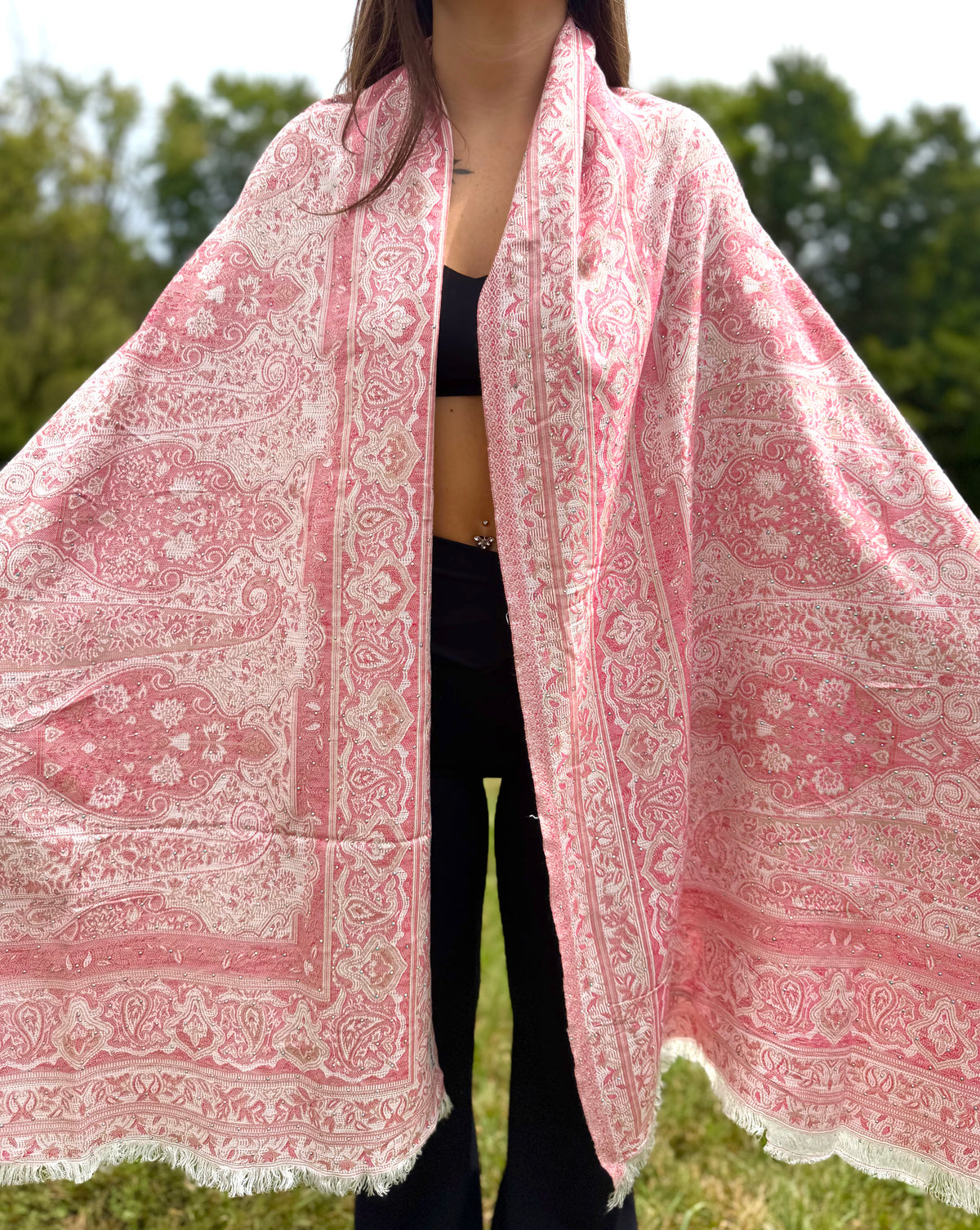Petal Rhinestone Pashmina