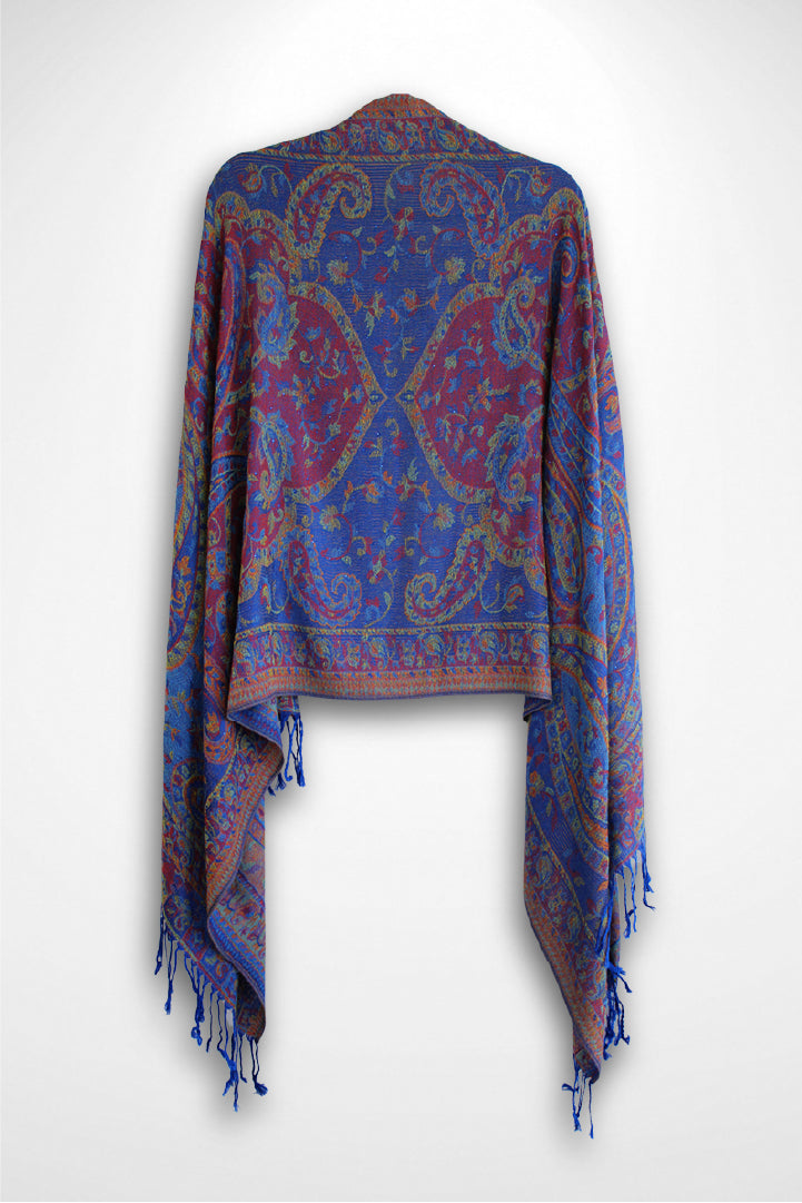 Blue Multi-Color Rhinestone Pashmina
