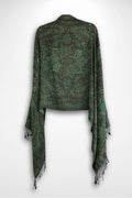 Green & Black Rhinestone Pashmina