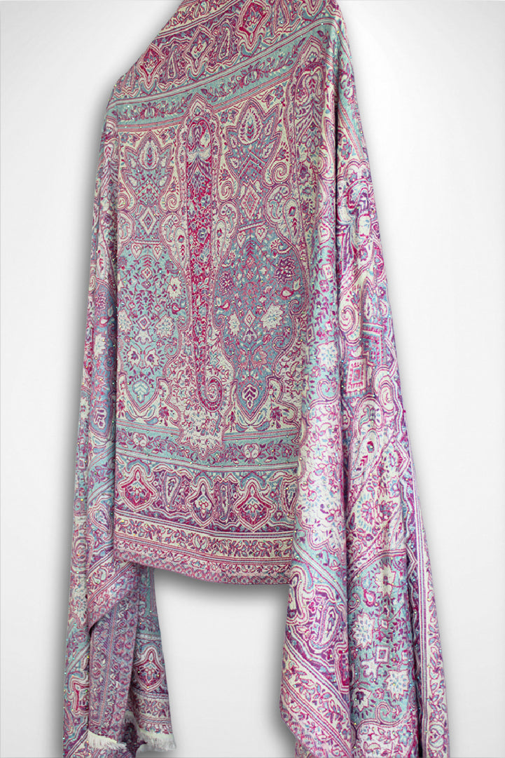 Pink & Purple Rhinestone Pashmina