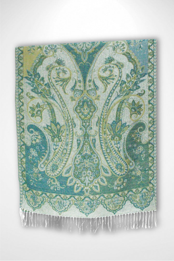 Aqua Sparkly Rhinestone Pashmina