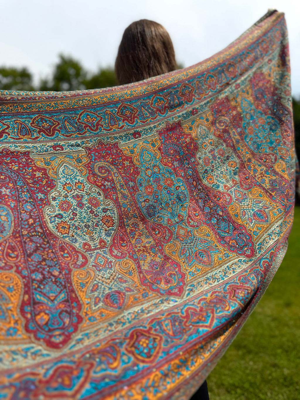 Wild Berry Rhinestone Pashmina