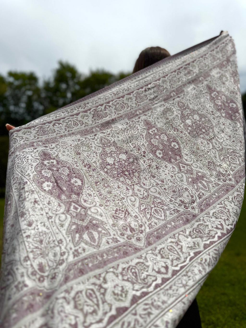 Orchid Rhinestone Pashmina