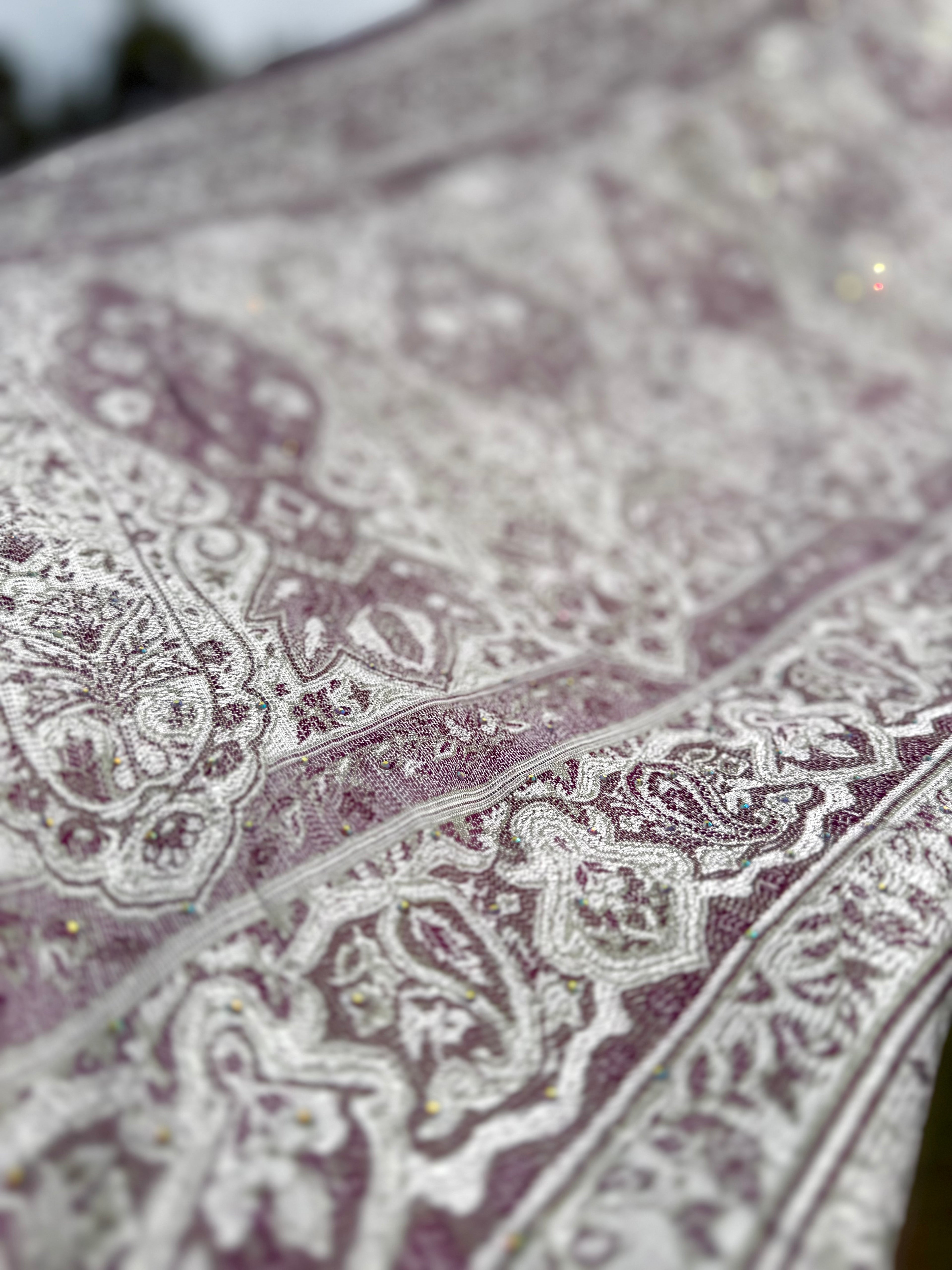 Orchid Rhinestone Pashmina