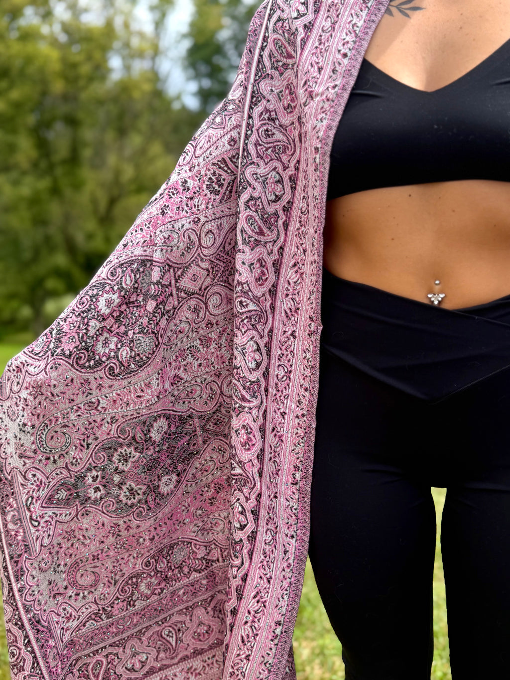 Bubblegum Rhinestone Pashmina
