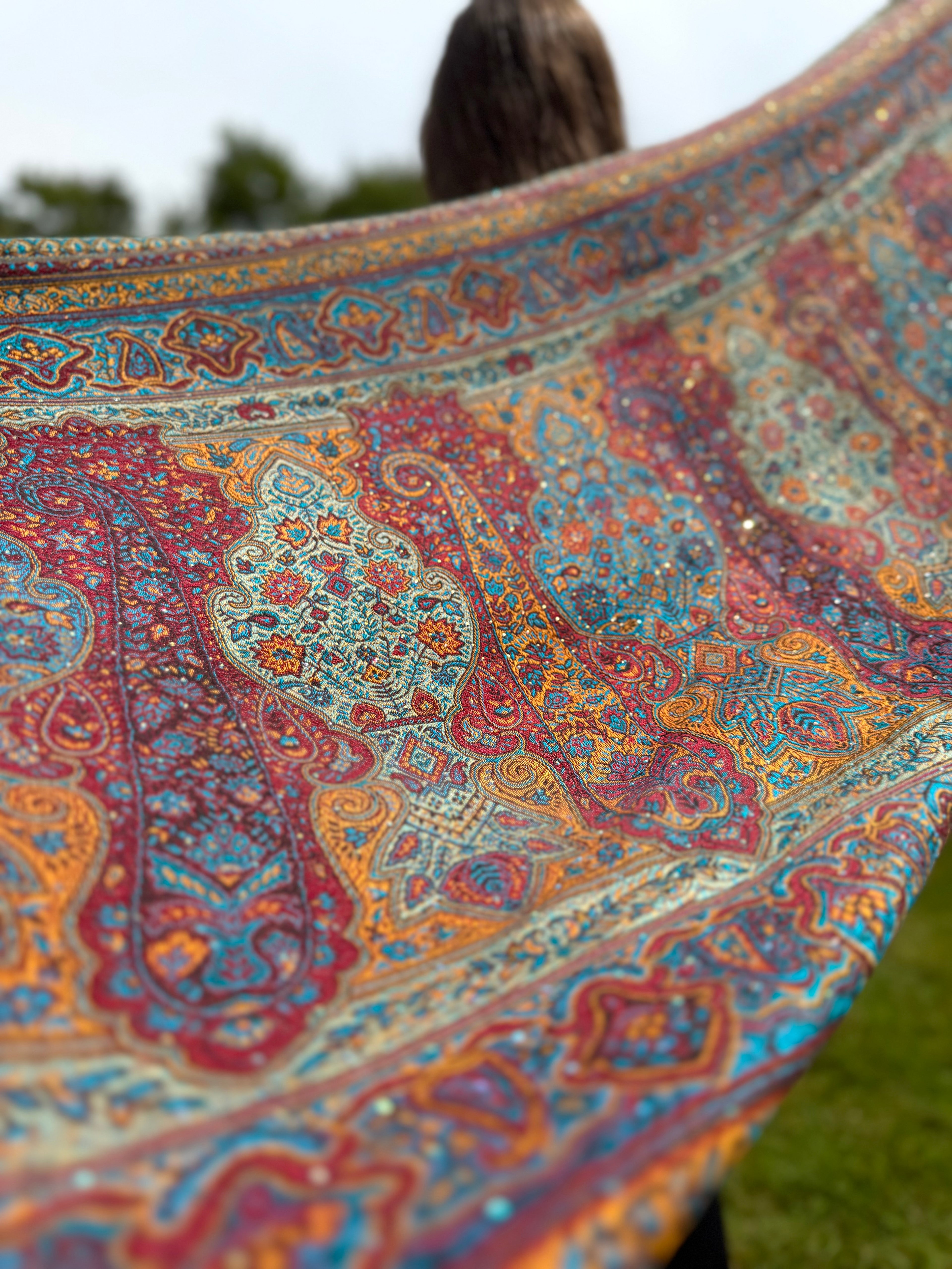Wild Berry Rhinestone Pashmina