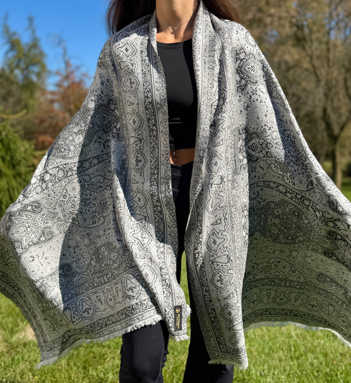 Static Rhinestone Pashmina