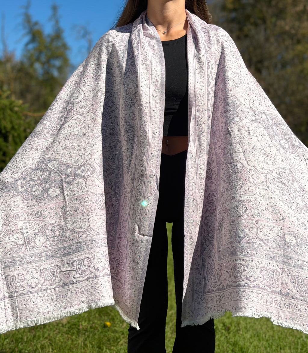 Lilac Rhinestone Pashmina