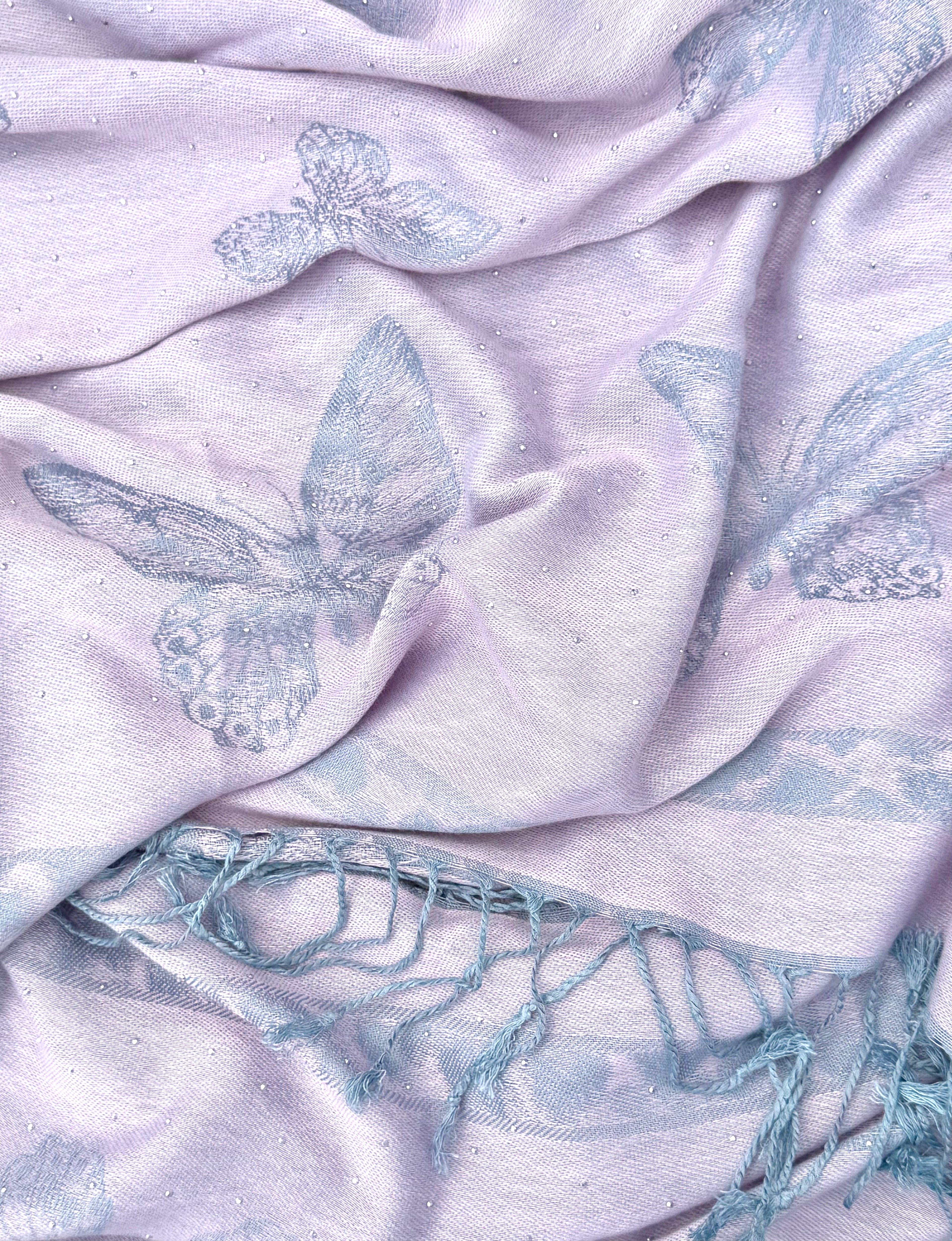 Butterfly Sparkly Rhinestone Pashmina