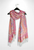 Pink Multi-Color Rhinestone Pashmina