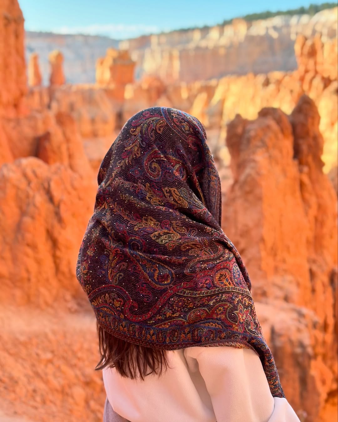 Black Multi-Color Rhinestone Pashmina