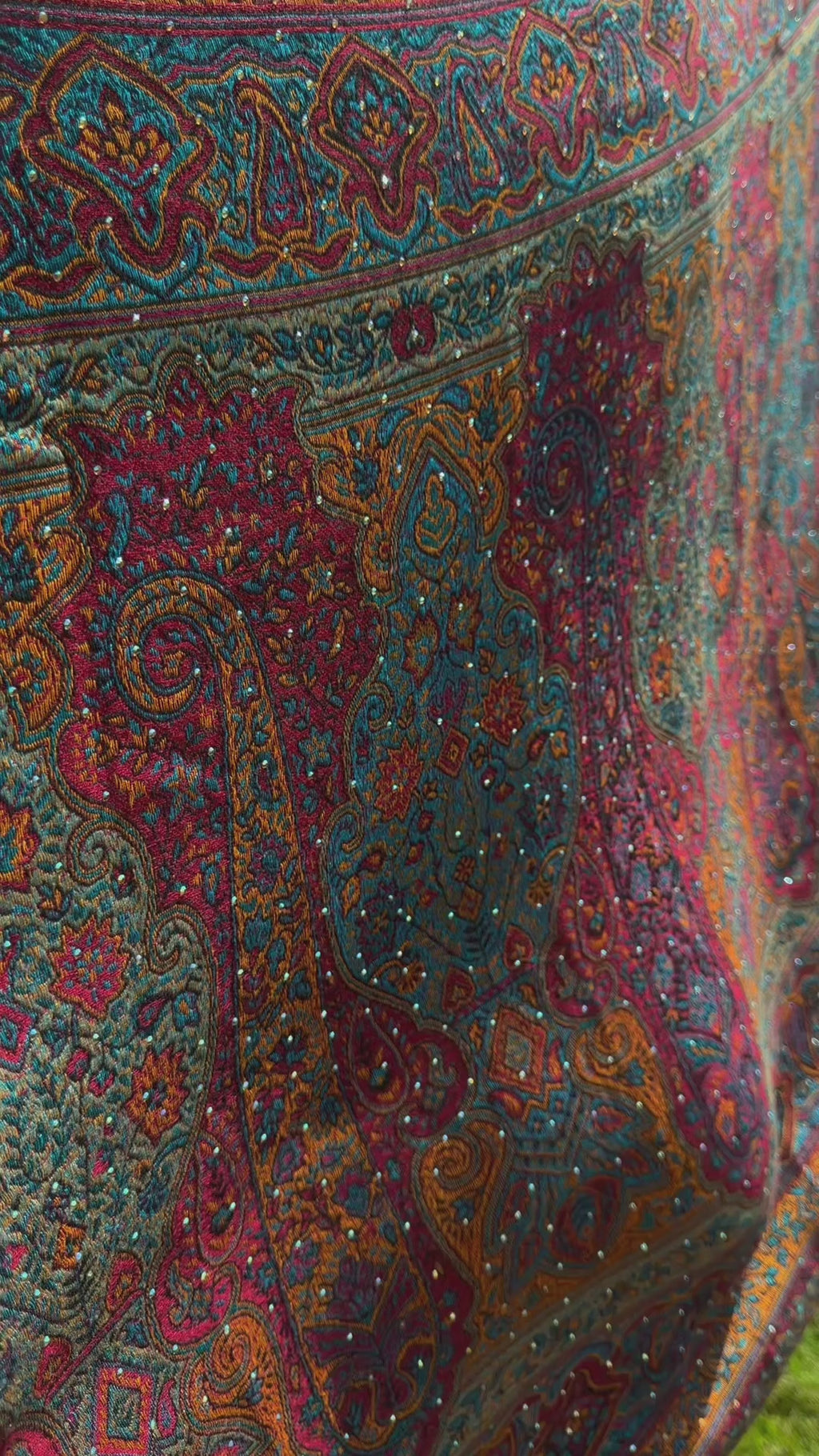 Wild Berry Rhinestone Pashmina