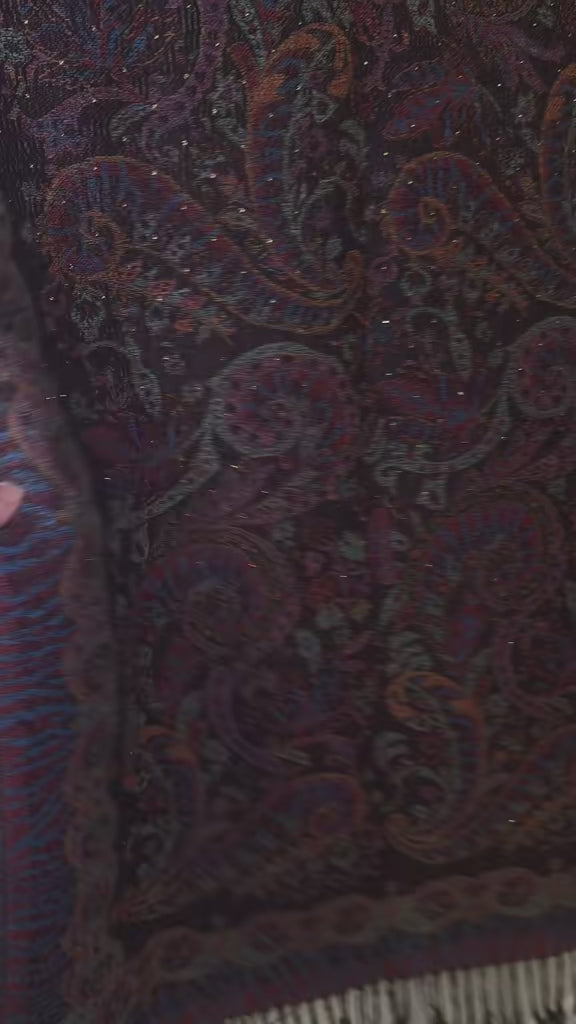 Brown Multi-Color Rhinestone Pashmina