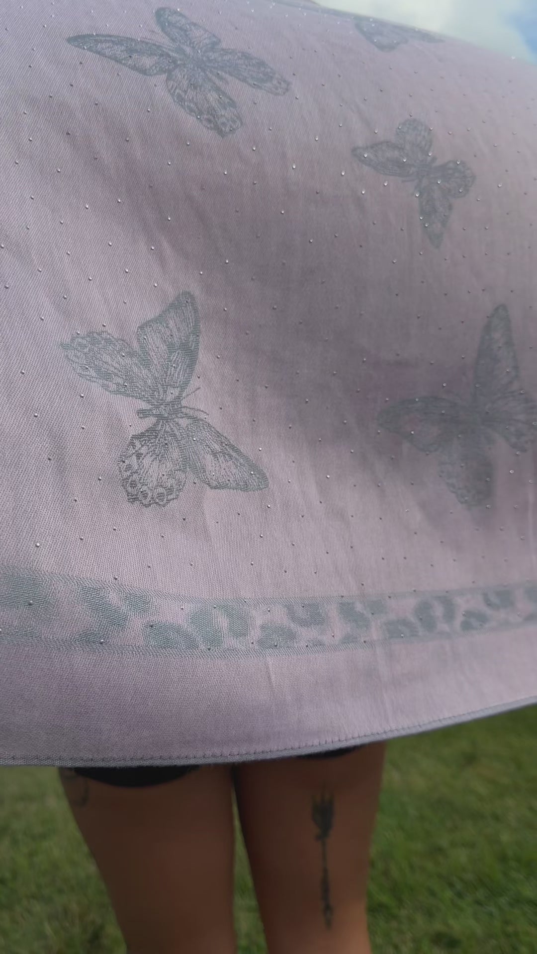 Butterfly Sparkly Rhinestone Pashmina